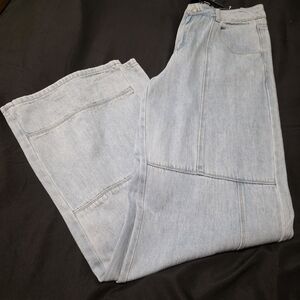 Fashion Nova Sky Blue Wide Leg Jeans